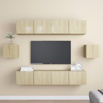 vidaXL Vidaxl - Juego De Muebles De Sal&oacute;n 6 Piezas Roble Sonoma