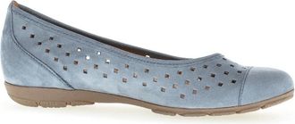 Gabor Hovercraft Ballerina Schoenen - Dames - Ballerinas - Blauw - 40 1/2 EU - Leer - Schoenen