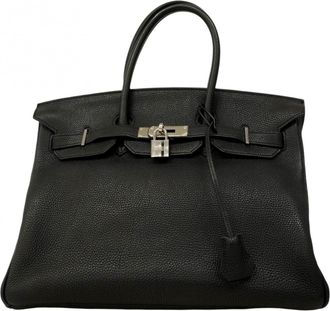 Herm&egrave;s Black Togo Leather Tote Bag (Pre-Owned)