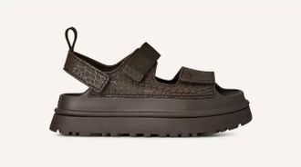 UGG Womens Goldenglow Embossed Sandal In Denise Smoke