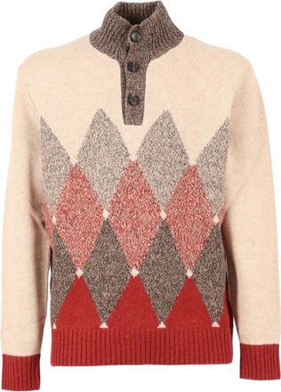 Ballantyne Round-neck Knitwear, male, Brown, Size: M Maglia Collo Alto