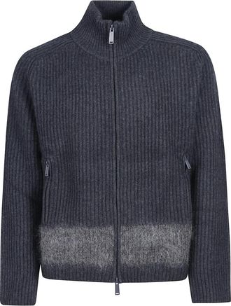 Dsquared2 Stijlvolle rits cardigan trui - Heren - Vesten - Grijs - S - Truien & Vesten