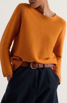 Seasalt Cornwall Makers Organic Cotton & Recycled Cotton Sweater in Amber at Nordstrom, Size 14