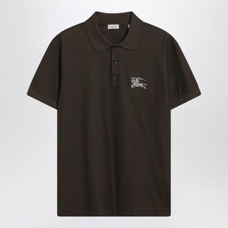 Burberry Dunkelgr&uuml;nes Baumwoll-Poloshirt mit Ekd