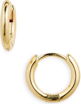 Madewell Demi-Fine Huggie Hoop Earrings in 14K Gold at Nordstrom