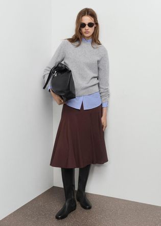 Mango Pullover maglia media grigio - Donna - 1XL - MANGO