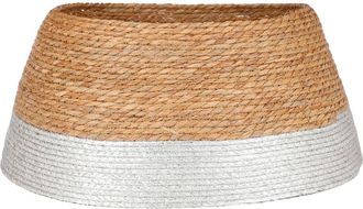 house of seasons Cesta del &aacute;rbol de navidad en hierba marina silver D58