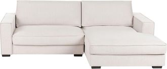 Beliani Sof&aacute; esquinero 2 personas de tejido beige