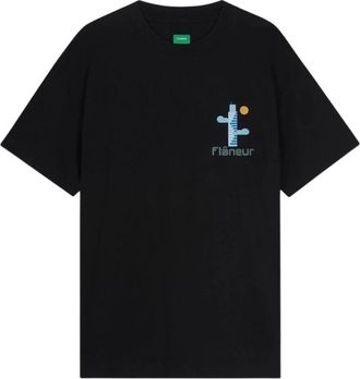 Flaneur Festival Map T-Shirt - Heren - T-shirts - Zwart - S - Katoen - Tops