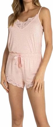 PJ Salvage Love And Lace Cami Pajama Set In Pink Tint