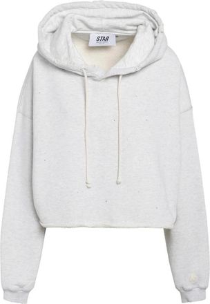 Golden Goose Star Double-Layer Sweatshirt - Dames - Hoodies - Grijs - M - Katoen - Hoodies & sweatvesten