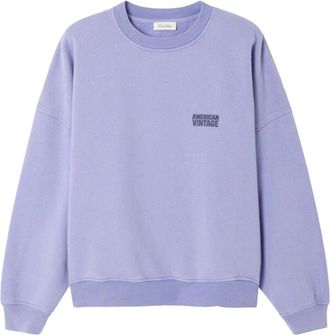 American Vintage Dames, Sweatshirts & Hoodies, Paars, Maat: L