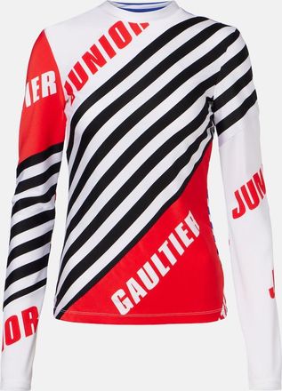 Jean Paul Gaultier Logo striped jersey T-shirt