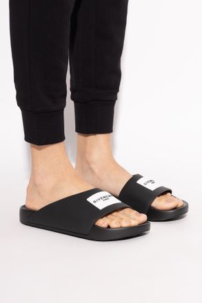 Givenchy Rubber Flip-flops With Logo, Womens, Black