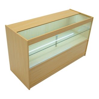 MonsterShop LED Retail Shop Counter C1500 - Maple in Beige