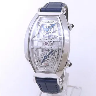 Cartier Pre-owned Cartier Tonneau Hand Wind Mens Watch WHTN0006
