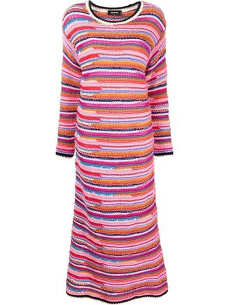 Dsquared2 Midi-jurk met colourblocking - Roze