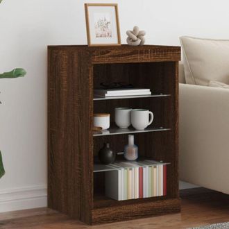 vidaXL Credenza con Luci led Rovere Marrone 41x37x67 cm - Vidaxl