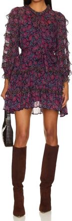 Cleobella Rosalia Mini Dress In Bordeaux Floral