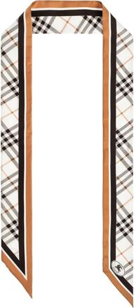 Burberry check-pattern silk scarf - Wit