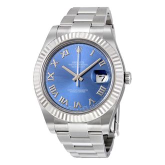 Rolex Pre-owned Rolex Datejust Ii Blue Dial Mens Watch 116334-BLRO