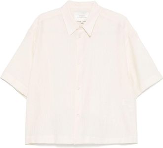 STUDIO NICHOLSON Short-Sleeve Shirt - Mens - Cotton/Polyamide