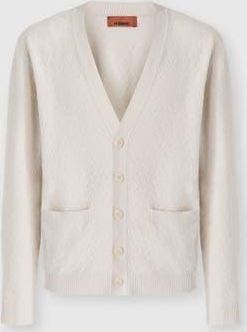 Missoni Wool And Cotton Chevron Cardigan With Pockets in Beige at Nordstrom, Size 52 It