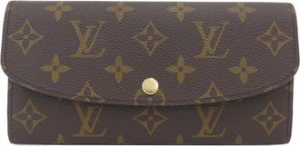 Louis Vuitton Brown Coated Canvas Long Wallet (Bi-Fold) (Pre-Owned)