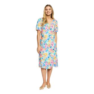 2-Biz Midi Jurk - Dames - Casual kleedjes - Veelkleurig - 2XL - Kleedjes