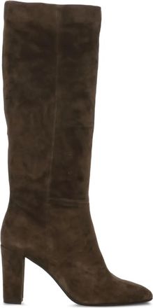 Julie Dee Stivali in pelle a punta tonda - Marrone