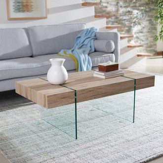 Safavieh Jacob Rectangular Glass Leg Modern Coffee Table