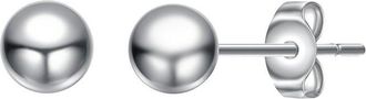 Genevive Plated Ball Earrings