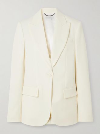 Stella McCartney Blazer In Twill Di Lana - Crema
