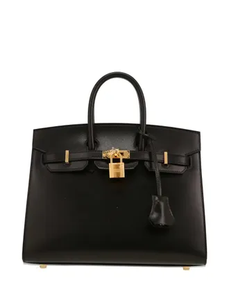 Herm&egrave;s 2025 Birkin 25 leather tote bag - women - Leather/Leather - One Size - Black