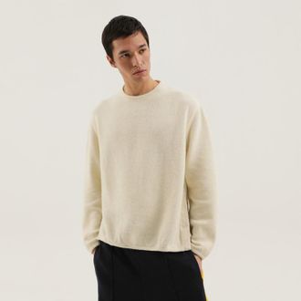 1989 STUDIO White ribbed sweater with slits