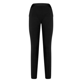 Philipp Plein Broeken, Dames, Zwart, S, Wol, Lange Broek Crystal