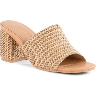 Seychelles Adapt Block Heel Sandal in Natural Mix Raffia at Nordstrom, Size 8.5