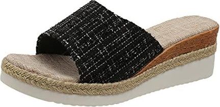 Pantoufles D'été Femme En Cuir à Bout Ouvert - Semelle Mémoire De Forme, Talon Incliné, Style Bouche De Poisson - 12