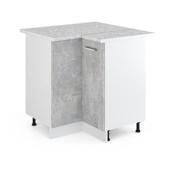 Vicco Mueble Esquinero Universal R-line, Hormig&oacute;n, 75.6 Cm Con Puerta, Con Encimera