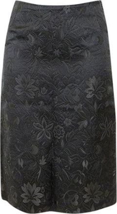 Dolce & Gabbana black floral embroidered skirt Size S