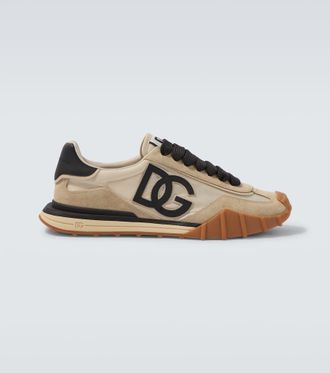 Dolce & Gabbana DG suede-trimmed sneakers