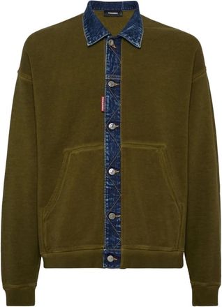 Dsquared2 Stijlvolle Kleding en Accessoires - Heren - Zomerjassen - Groen - XS - Jassen