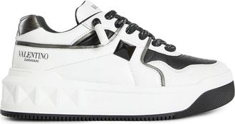 Valentino One Stud Low Top Sneakers in Nappa