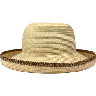 Nicole Miller Straw Cruiser Hat in Natural at Nordstrom Rack