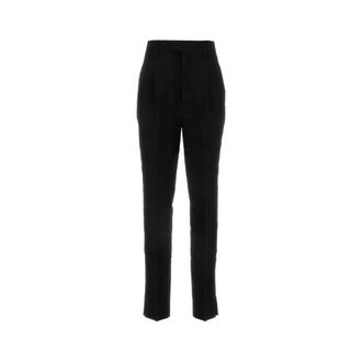 Ami Slim-fit Trousers, female, Black, XS, Black Wool Trousers