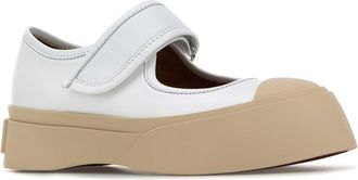 Marni Womens White Leather Mary Jane Sneakers Lilywhite