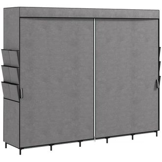 HOMCOM Armario de tela 212x45x167 cm gris