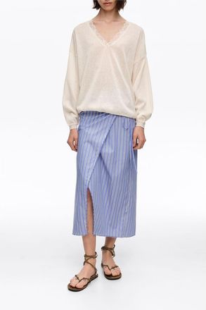 Bimba & Lola Straight Striped Sarong Skirt in Blue at Nordstrom, Size X-Small