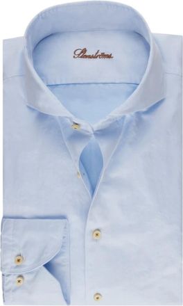 Stenstr&ouml;ms Regular Twill Overhemd - Heren - Casual Overhemden - Blauw - L - Katoen - Overhemden