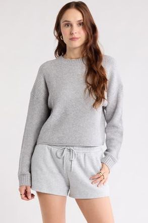 Abound Cozy Crew Pullover Sweater in Grey Heather at Nordstrom Rack, Size Large